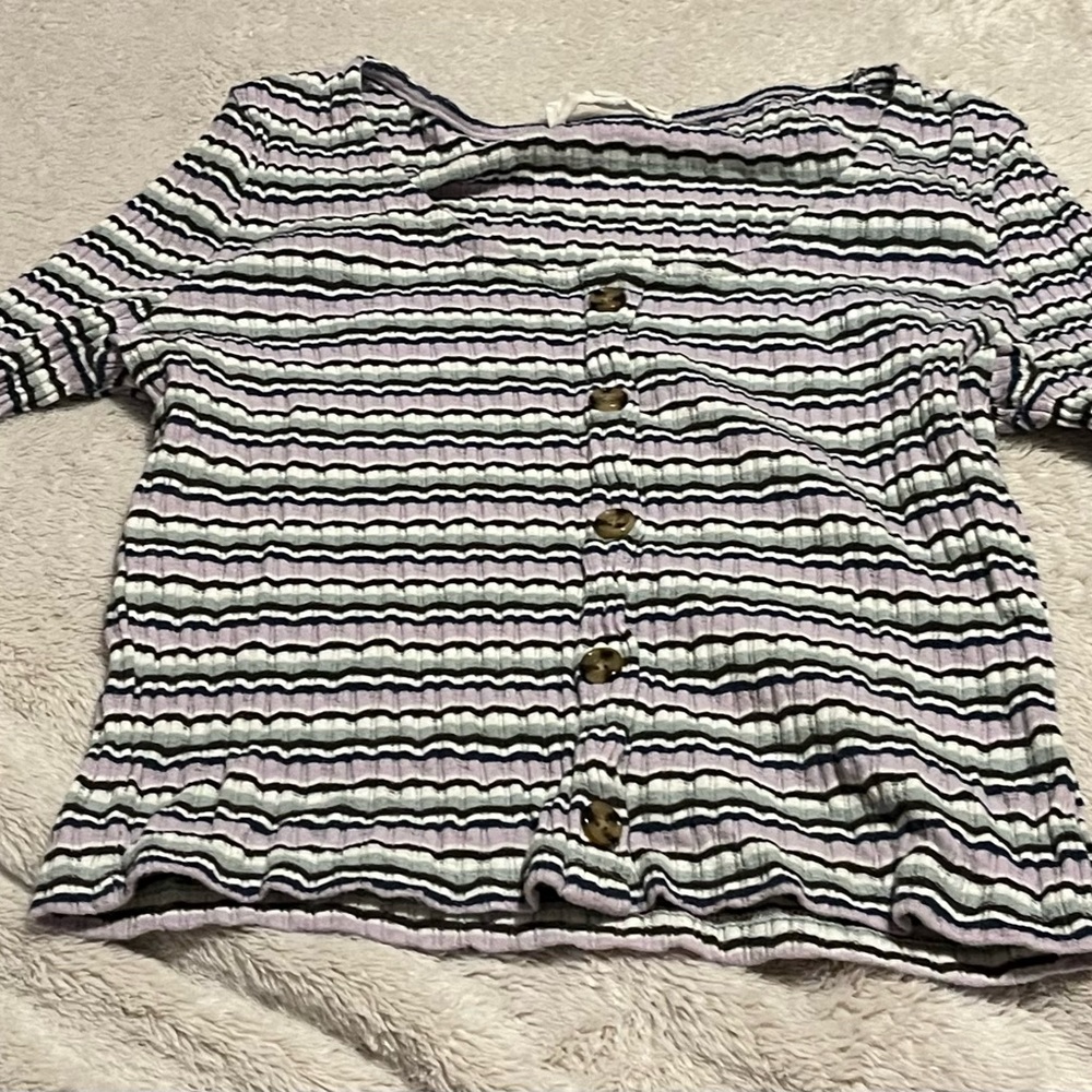 A striped crop top